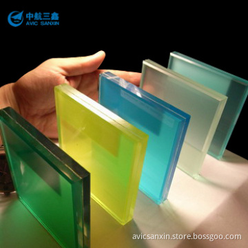 Laminated Glass with PVB 6 to 8 Layers, 4 to 80mm, Decorative Laminated